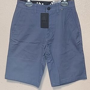 Hurley Men's Blue Cotton Twill Walk Shorts Size 28